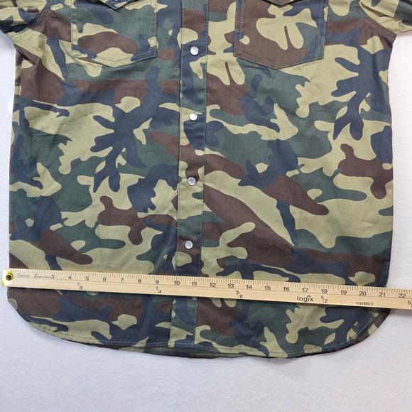 True Religion Men's TRBJ LS Western Camo Shirt S Snap Button Style 700700 NWT - Picture 9 of 10